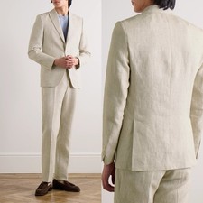 Men's Suits Slim Fit Peak Lapel 2 Button Single Breasted Party Business Formal