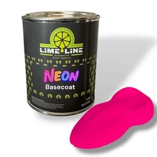 LiME LiNE Neon Pink Automotive Basecoat Paint - 1 Pint - Mix 1:1 with Reducer