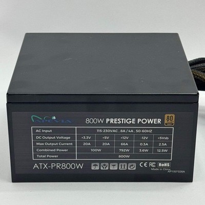Apevia 800W Prestige Power ATX-PR800W 80 Plus Gold 800W Non Modular Power Supply