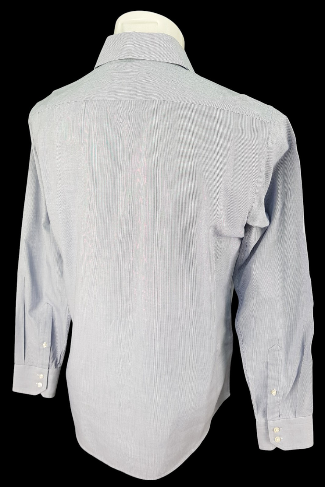 BOSS HUGO BOSS Mens Blue L/S EVENING SHIRT Regular Fit - 15.5" - M - 46" - £129 thumbnail 11