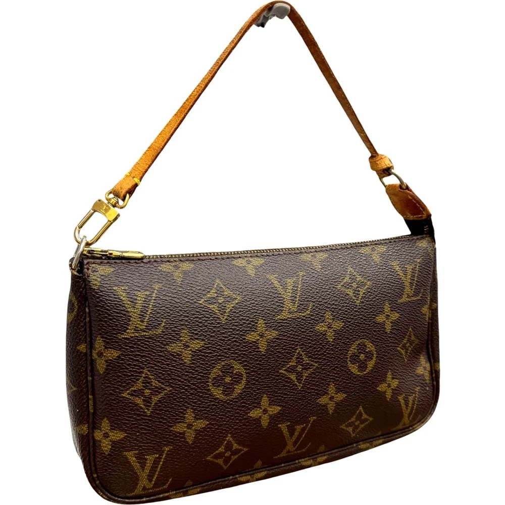 Vuitton — Louis Vuitton Pochette M51980 Canvas Brown Bag Women's KNB1620 #KNB1620