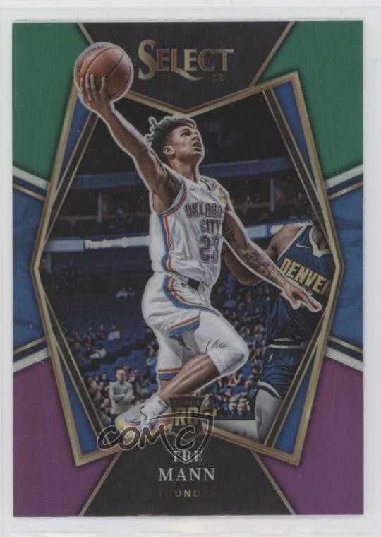 2021 Select Premier Level Green White Purple Prizm Tre Mann #141 Rookie RC 1d6q