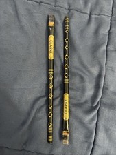 Lot Of 2 Vintage Clarke Tin Whistle Flute Musical Instrument Key of C