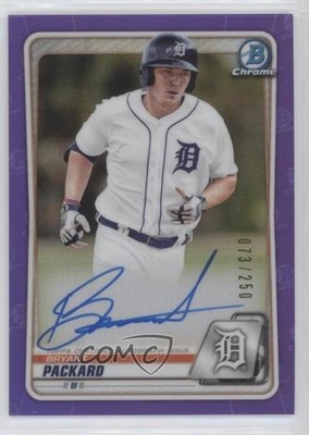 2020 Bowman Chrome Prospect Purple Refractor 73/250 Bryant Packard Auto 0m8