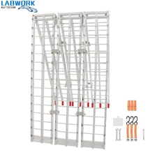 10ft Sliver Aluminum Folding Arched Folding Motorcycle Ramp 120"L × 35.8"W