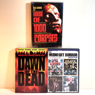 6 ZOMBIE MOVIES (DVD Lot) Action Comedy Horror Thriller Zombies