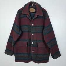 Woolrich Navajo Wool Blend Barn Aztec Chore Coat Jacket Mens Large USA Made