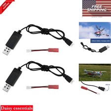 2 Pack 3.7V Lithium Battery USB Charging Line XH2.54 to JST for RC Drones Boa...