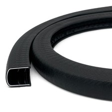 PACIXU U-Shape Edge Banding - Fits 1/2" Edge, Rubber Fit Edge-5Ft, Black