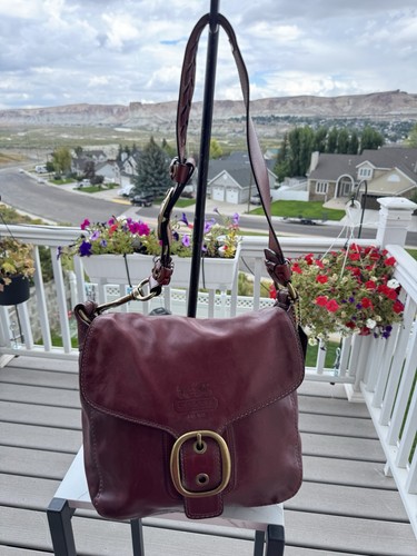 BORSA A TRACOLLA COACH VINTAGE BORDEAUX, PELLE MORBIDA SPESSA PULITA, OTTIME CONDIZIONI - Foto 2 di 24