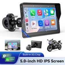 5 inch Seamless Wireless Carplay Waterproof GPS Touch Screen BT For Motorcycle