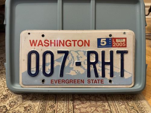 2005 Washington License Plate 007 RHT