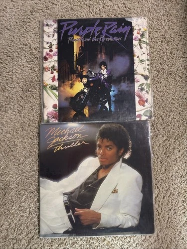 Lot of 2 Vinyl LP Records – Michael Jackson – Thriller & Prince – Purple Rain