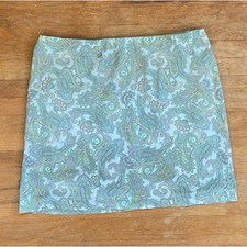 Vintage Paisley Print Skirt Size 3X 22W 42" Waist 90s Cotton Straight Cut