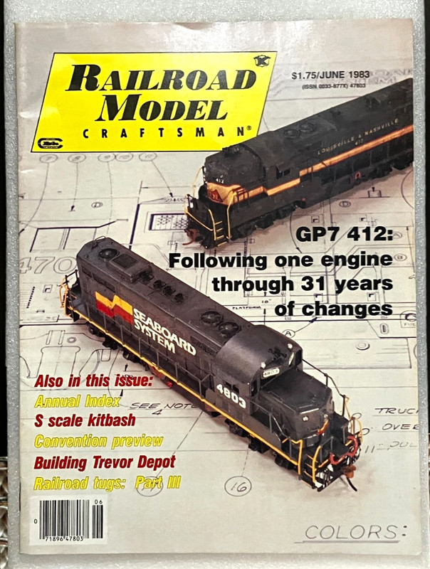 RAILROAD MODEL CRAFTSMAN  June 1983 / ISSN - 0033877X47803 / Good Condition