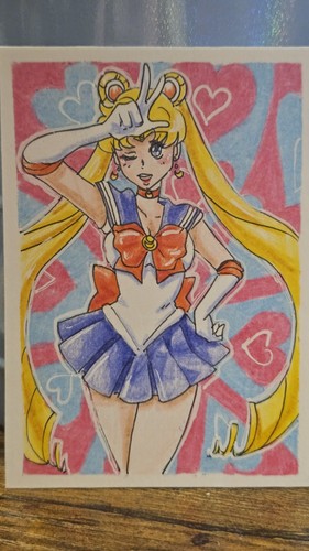 Aceo Original Watercolor Princess Serenity From Sailor Moon. RoDraws