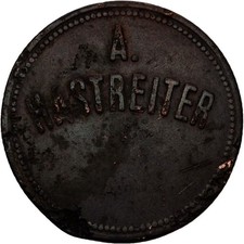 Biermarke Werthmarke Notgeld 1 Liter 24mm/ 4.4 g Original Münze #PLY169