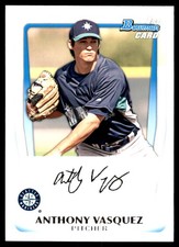 Anthony Vasquez 2011 Bowman #BP14 Mariners MLB READ FREE SHIPPING AutographDen
