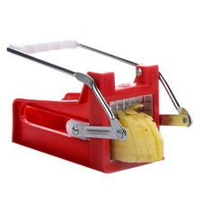 Tagliapatatine In Acciaio Inox Tagliapatate Verdure 2 Lame, Rosso O8R1