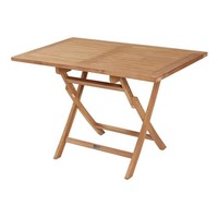 Gartentisch Esstisch Klapptisch Klappbar Braun Teakholz 120 X 70 Cm
