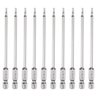 "10 StüCk Flache Sechskant-Bits 2Mm (H2) FüR 1/4\" Sechskant 10Cm Magnet"