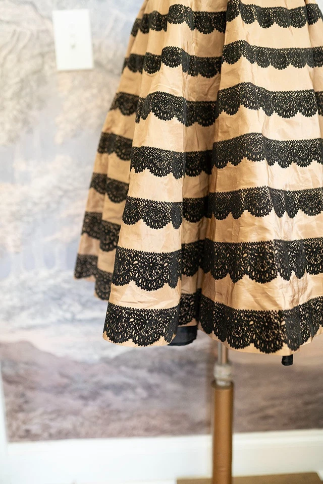 Falda circular vintage años 50 Joe Davidson originales MidCentury MCM Rockabilly talla 10 Foto 3 de 4