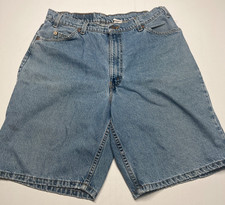 Vintage Levi's 560 Orange Tab Loose Fit Denim Shorts Jorts USA Size 36