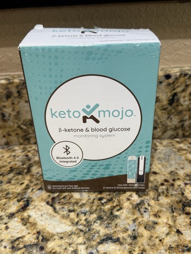 Used Keto Mojo Blood Glucose & Ketone Monitoring System - Complete Kit w/ Extras