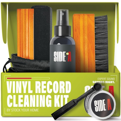 #ad Vinyl Record Cleaning Kit – 6 Piece Set with Vinyl Cleaner Spray Anti Static Ve $26.55