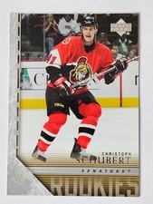 2005 - 2006 CHRISTOPH SCHUBERT UPPER DECK YOUNG GUNS ROOKIE CARD 460 SENATORS RC. rookie card picture