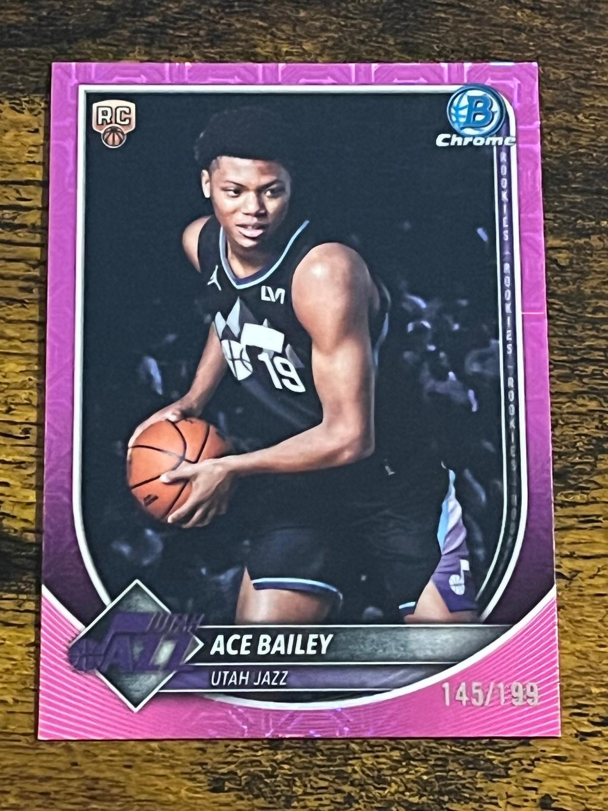 2025-26 Bowman #BCV-5 Ace Bailey Chrome Pink Mojo Refractor #/199 Rookie RC