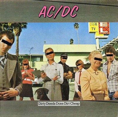 AC/DC Dirty Deeds Done Dirt Cheap + INSERT Atlantic Vinyl LP