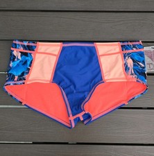 TYR Women's Florina Coral Blue Jada Boy Shorts Swim sz L New