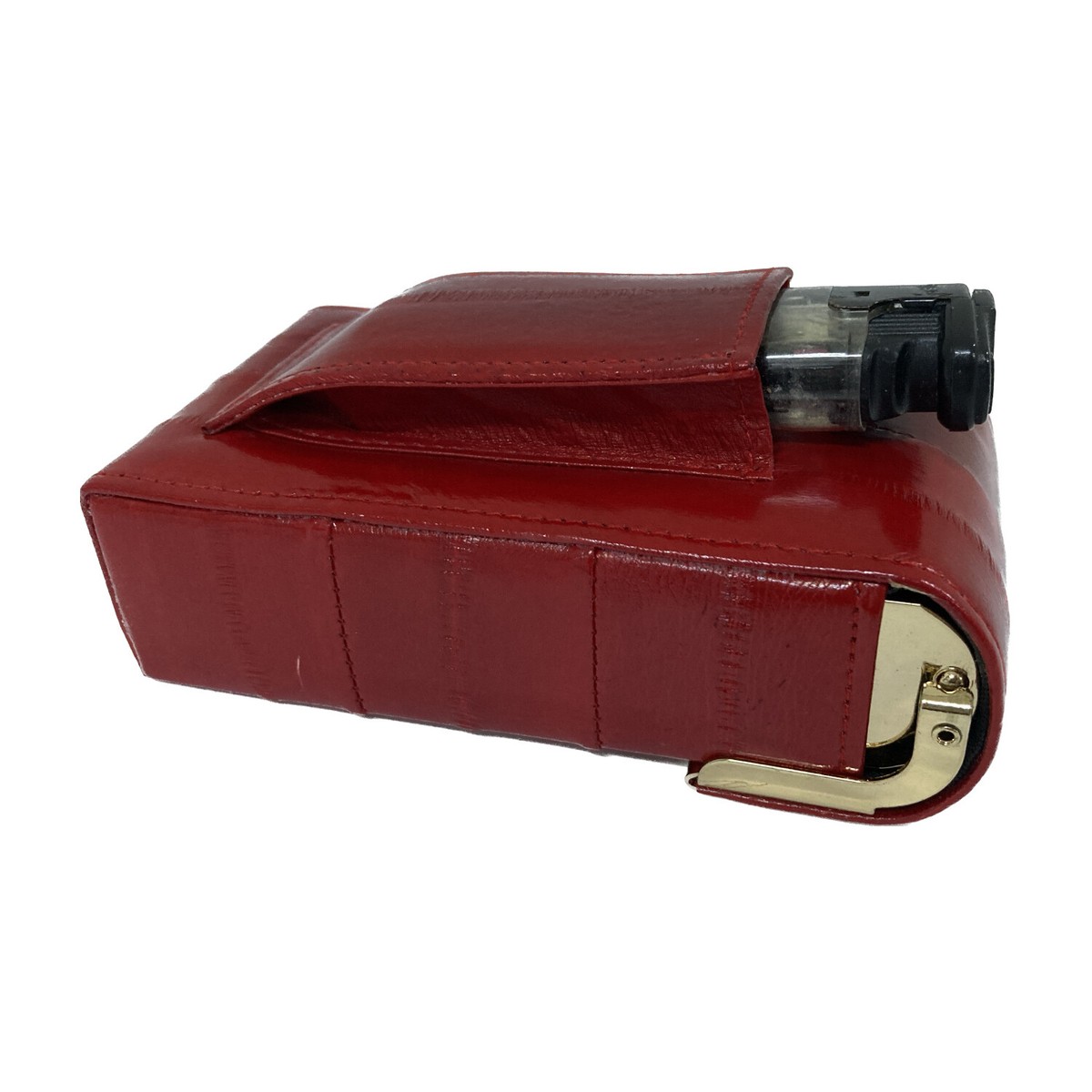 Genuine Eel Skin Leather Sliding Cigarette Case Wallet Tobacco Case