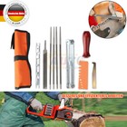 Schärfset Feile Tasche 11Tlg Feilen Set Für Motorsäge Kette Kettensägen Schärfen