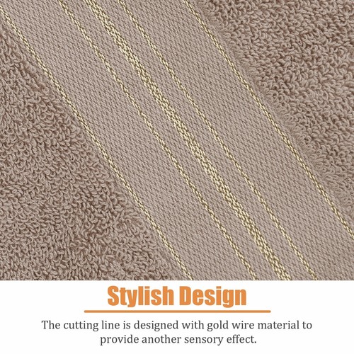 Soft Cotton Towel Luxurious Set Solid Super Absorbent Quick Drying Towel Indoor - Picture 10 of 12