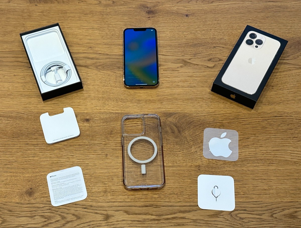 Apple iPhone 13 Pro 128gb Gold Original Box & Accessories