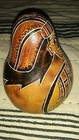 Peruvian Woman Man Indian Carved and Painted Gourd Peru Indian Folk Art Signed  — photo 4