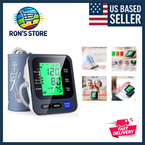 User-Friendly Digital Blood Pressure Monitor with 198 Memory & Adjustable Cuff