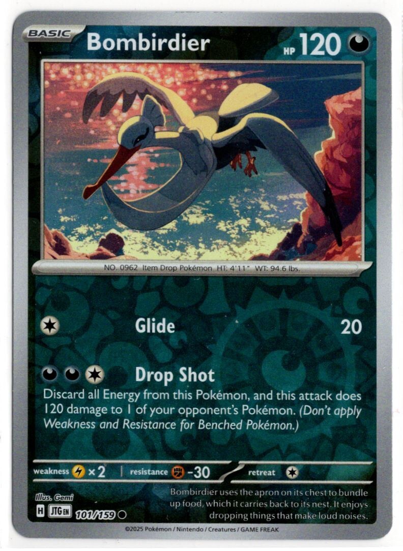 Pokemon Journey Together Reverse Holo 101/159 Bombirdier
