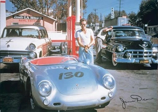JAMES DEAN PORSCHE SIGNED POSTER - RARE NEW 24X36 PRINT - PRINT IMAGE PHOTO -YW0