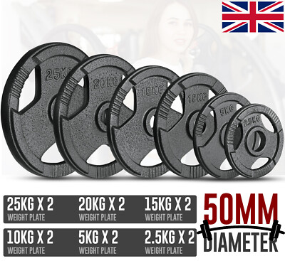 Weight Plates Set Pair Cast Iron 2