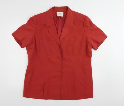 Ann Harvey Womens Red Jacket Coat Size 20 Button UK