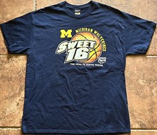 2014 University of Michigan Wolverines NCAA Sweet 16 Final Four T-Shirt Mens XL