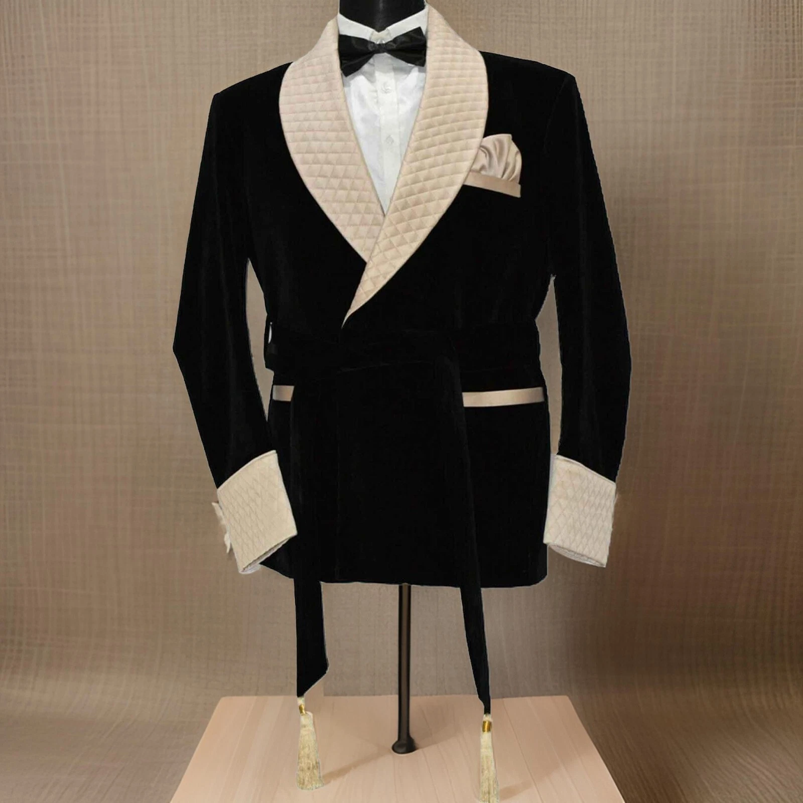 Mens Black Smoking Jacket Elegant Luxury Designer Party Wear Blazers coat