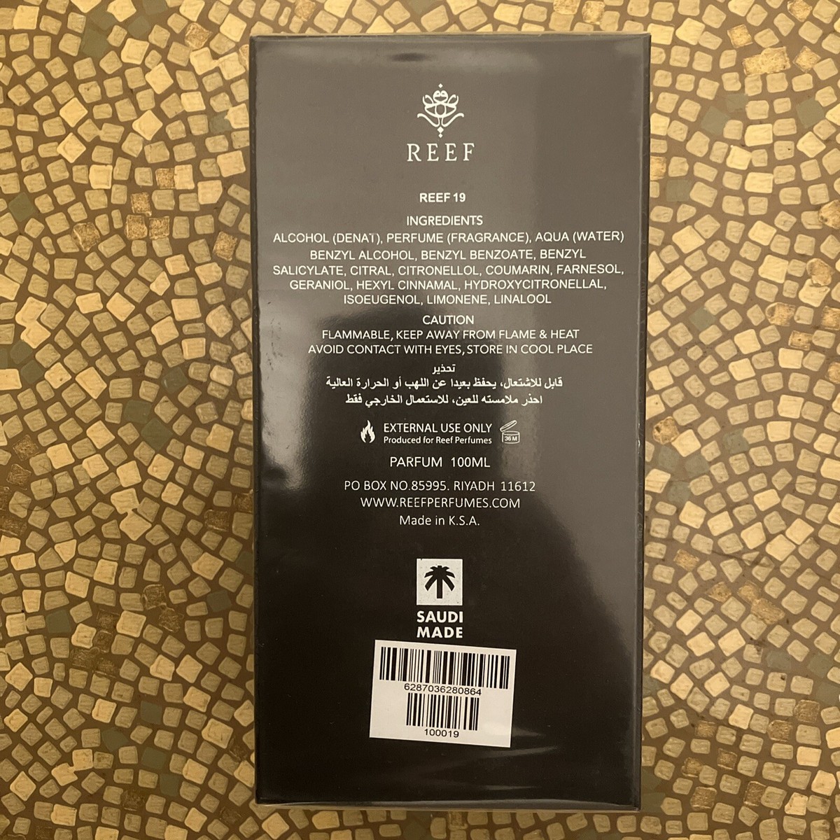 REEF 19 Reef Perfumes For Women AND Men Saudi Perfume Parfum 100ML