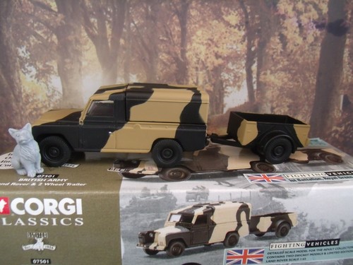 1/43 Corgi 07501 British Army LAND ROVER & TRAILER 1st Battalion Set - 第 1/3 張圖片