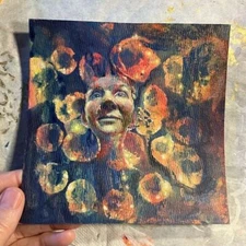 Original Painting Woman surrealism Art Space Elements Fantasy Artwork Artettina