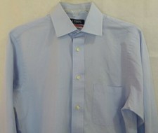CHAPS Essentials Mens small Dress Shirt Blue checked EUC 