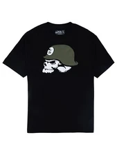 Metal Mulisha Men's OG Helmet Short Sleeve Standard T-shirt Skull Helmet Logo